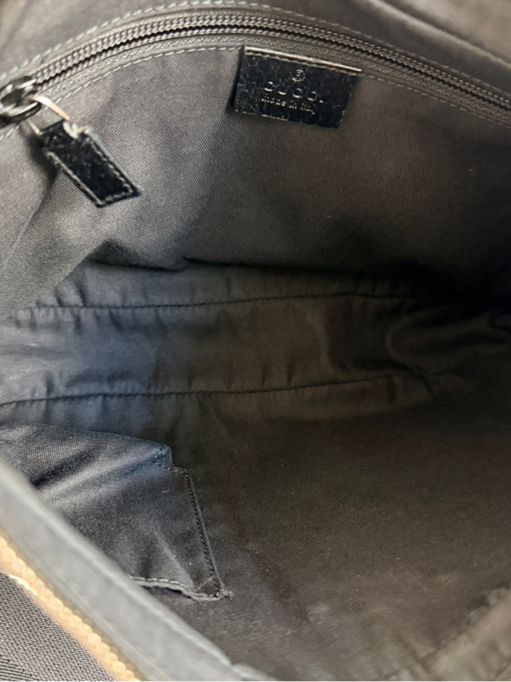 Gucci Black Monogram Crescent Shoulder Bag - Picture 13 of 15